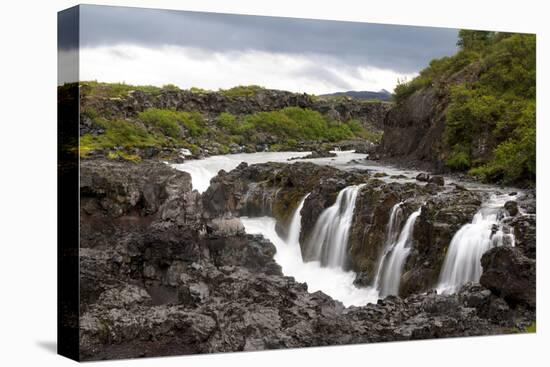 Iceland, Borgarfjordur, Barnafoss, Children's Falls, Hvita River.-Ellen Goff-Stretched Canvas