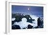 Iceland, Characteristic Cliff Overlooking the Sea, Illuminated by the Moonlight-Alessandro Carboni-Framed Photographic Print