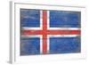 Iceland Country Flag - Barnwood Painting-Lantern Press-Framed Art Print