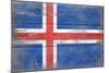 Iceland Country Flag - Barnwood Painting-Lantern Press-Mounted Art Print