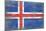 Iceland Country Flag - Barnwood Painting-Lantern Press-Mounted Art Print