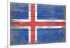 Iceland Country Flag - Barnwood Painting-Lantern Press-Framed Art Print