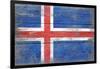 Iceland Country Flag - Barnwood Painting-Lantern Press-Framed Art Print