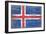 Iceland Country Flag - Barnwood Painting-Lantern Press-Framed Art Print