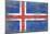 Iceland Country Flag - Barnwood Painting-Lantern Press-Mounted Art Print