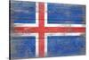 Iceland Country Flag - Barnwood Painting-Lantern Press-Stretched Canvas