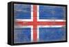 Iceland Country Flag - Barnwood Painting-Lantern Press-Framed Stretched Canvas