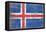 Iceland Country Flag - Barnwood Painting-Lantern Press-Framed Stretched Canvas