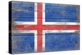 Iceland Country Flag - Barnwood Painting-Lantern Press-Stretched Canvas