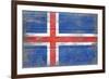 Iceland Country Flag - Barnwood Painting-Lantern Press-Framed Art Print