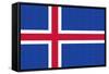 Iceland Country Flag - Letterpress-Lantern Press-Framed Stretched Canvas