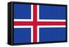 Iceland Country Flag - Letterpress-Lantern Press-Framed Stretched Canvas