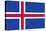 Iceland Country Flag - Letterpress-Lantern Press-Stretched Canvas