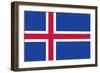 Iceland Country Flag - Letterpress-Lantern Press-Framed Art Print