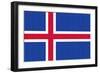 Iceland Country Flag - Letterpress-Lantern Press-Framed Art Print