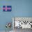 Iceland Country Flag - Letterpress-Lantern Press-Mounted Art Print displayed on a wall