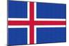 Iceland Country Flag - Letterpress-Lantern Press-Mounted Art Print