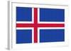 Iceland Country Flag - Letterpress-Lantern Press-Framed Art Print