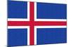 Iceland Country Flag - Letterpress-Lantern Press-Mounted Art Print