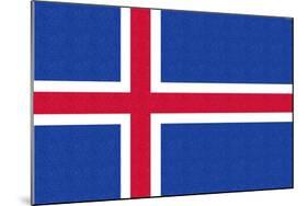 Iceland Country Flag - Letterpress-Lantern Press-Mounted Art Print