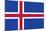 Iceland Country Flag - Letterpress-Lantern Press-Mounted Art Print