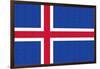 Iceland Country Flag - Letterpress-Lantern Press-Framed Art Print