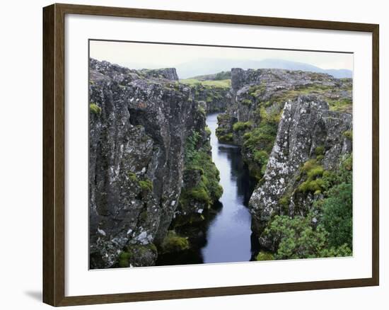 Iceland Crack in Earth's Crust at Point Where-null-Framed Photographic Print