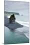 Iceland. Dyrholaey. Black Sand Beach and Sea Stack-Inger Hogstrom-Mounted Photographic Print