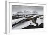 Iceland, East Iceland, Austurland , Black and White Dunes on Beach after Blizzard-Salvo Orlando-Framed Photographic Print