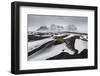 Iceland, East Iceland, Austurland , Black and White Dunes on Beach after Blizzard-Salvo Orlando-Framed Photographic Print
