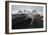 Iceland, East Iceland, Austurland , Black and White Dunes on Stokksens Beach after Blizzard-Salvo Orlando-Framed Photographic Print