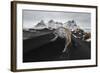 Iceland, East Iceland, Austurland , Black and White Dunes on Stokksens Beach after Blizzard-Salvo Orlando-Framed Photographic Print