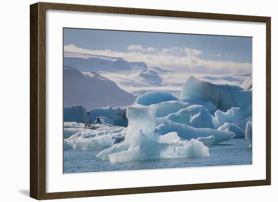 Iceland. East Region. Jokulsarlon. Glacial Lake. Icebergs in the Lake-Inger Hogstrom-Framed Photographic Print