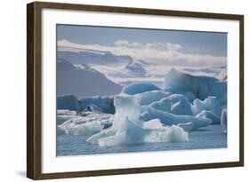 Iceland. East Region. Jokulsarlon. Glacial Lake. Icebergs in the Lake-Inger Hogstrom-Framed Photographic Print