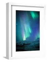 Iceland, Fjallsarlon. the Northern Lights Appearing in the Sky at Fjallsarlon-Katie Garrod-Framed Photographic Print