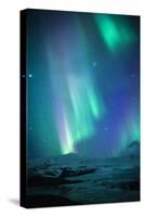 Iceland, Fjallsarlon. the Northern Lights Appearing in the Sky at Fjallsarlon-Katie Garrod-Stretched Canvas