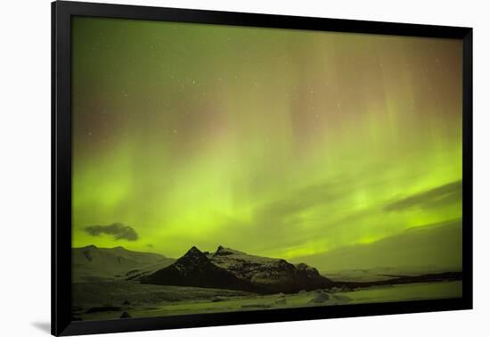 Iceland, Fjallsarlon. the Northern Lights Appearing in the Sky at Fjallsarlonll.-Katie Garrod-Framed Photographic Print