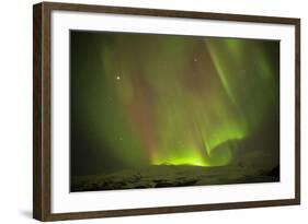 Iceland, Fjallsarlon. the Northern Lights Appearing in the Sky at Fjallsarlonll.-Katie Garrod-Framed Photographic Print