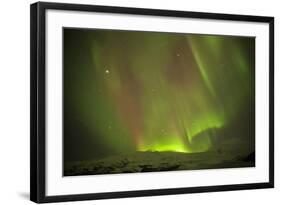 Iceland, Fjallsarlon. the Northern Lights Appearing in the Sky at Fjallsarlonll.-Katie Garrod-Framed Photographic Print