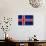 Iceland Flag Design with Wood Patterning - Flags of the World Series-Philippe Hugonnard-Art Print displayed on a wall