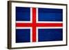 Iceland Flag Design with Wood Patterning - Flags of the World Series-Philippe Hugonnard-Framed Art Print