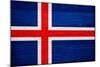 Iceland Flag Design with Wood Patterning - Flags of the World Series-Philippe Hugonnard-Mounted Art Print