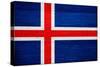 Iceland Flag Design with Wood Patterning - Flags of the World Series-Philippe Hugonnard-Stretched Canvas