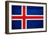 Iceland Flag Design with Wood Patterning - Flags of the World Series-Philippe Hugonnard-Framed Art Print