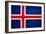 Iceland Flag Design with Wood Patterning - Flags of the World Series-Philippe Hugonnard-Framed Art Print