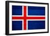 Iceland Flag Design with Wood Patterning - Flags of the World Series-Philippe Hugonnard-Framed Art Print