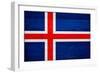 Iceland Flag Design with Wood Patterning - Flags of the World Series-Philippe Hugonnard-Framed Art Print