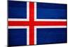 Iceland Flag Design with Wood Patterning - Flags of the World Series-Philippe Hugonnard-Mounted Premium Giclee Print