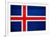 Iceland Flag Design with Wood Patterning - Flags of the World Series-Philippe Hugonnard-Framed Art Print