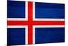 Iceland Flag Design with Wood Patterning - Flags of the World Series-Philippe Hugonnard-Mounted Art Print